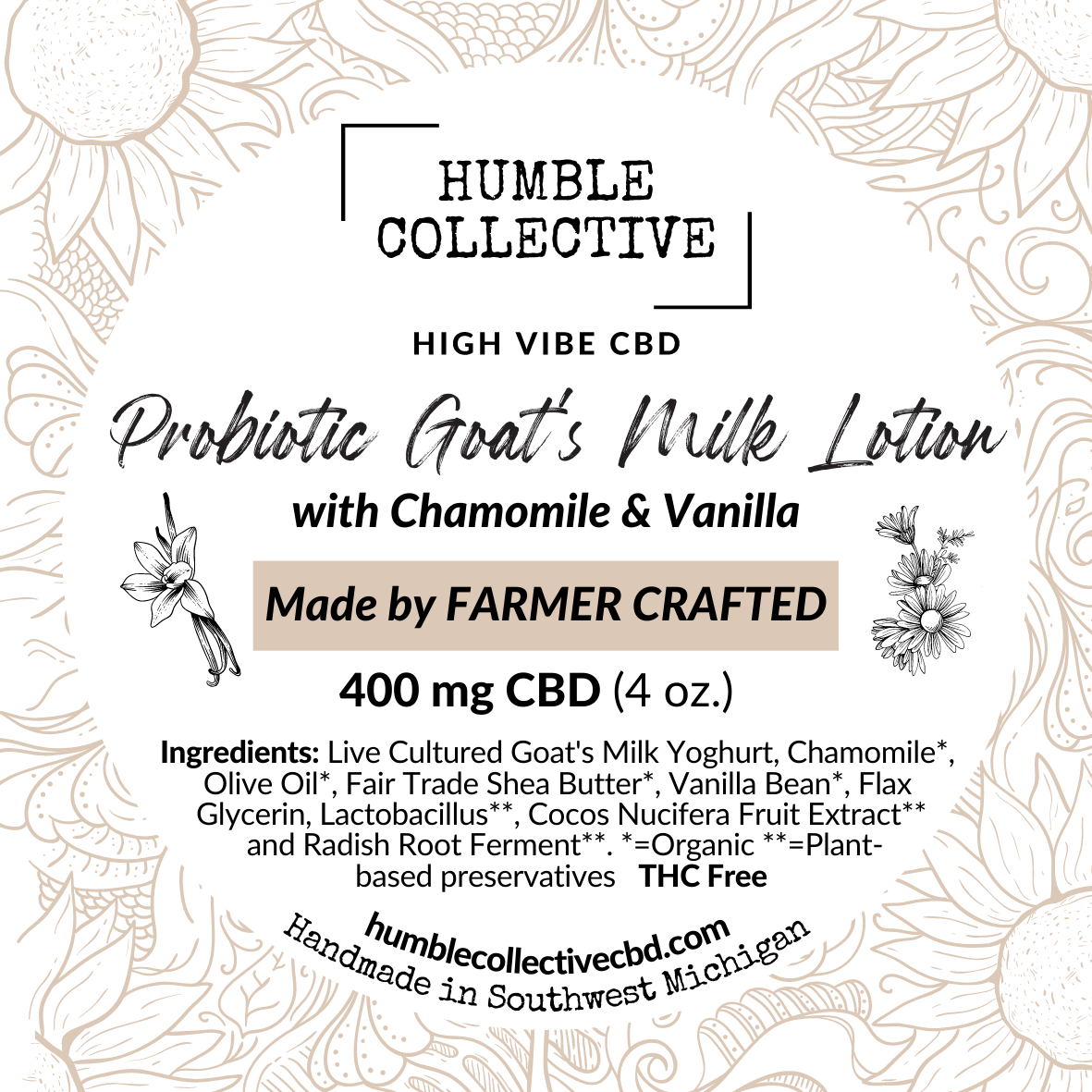 Probiotic Goat's Milk CBD Lotion