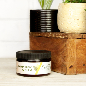 Earthley Lymphatic Cream in a 4 oz jar – herbal detox balm with ginger, burdock, and cleavers to support lymphatic drainage and relieve swelling