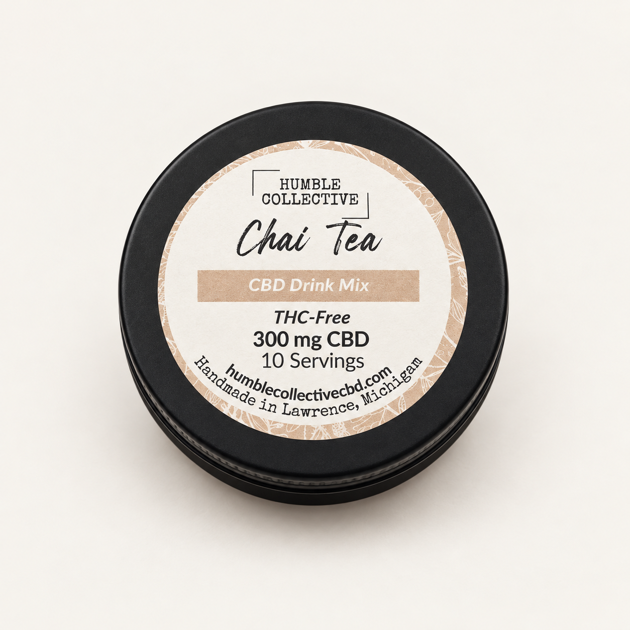 CBD Chai Tea — chai tea cbd 10 servings closed
