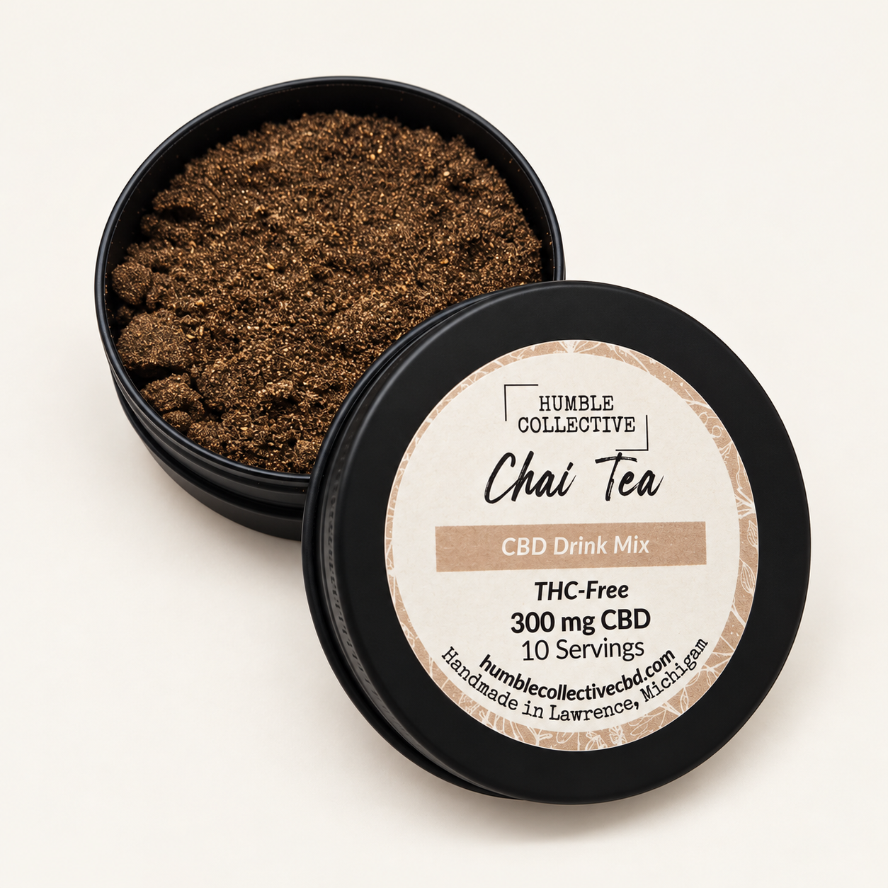 CBD Chai Tea — chai tea cbd 10 servings open