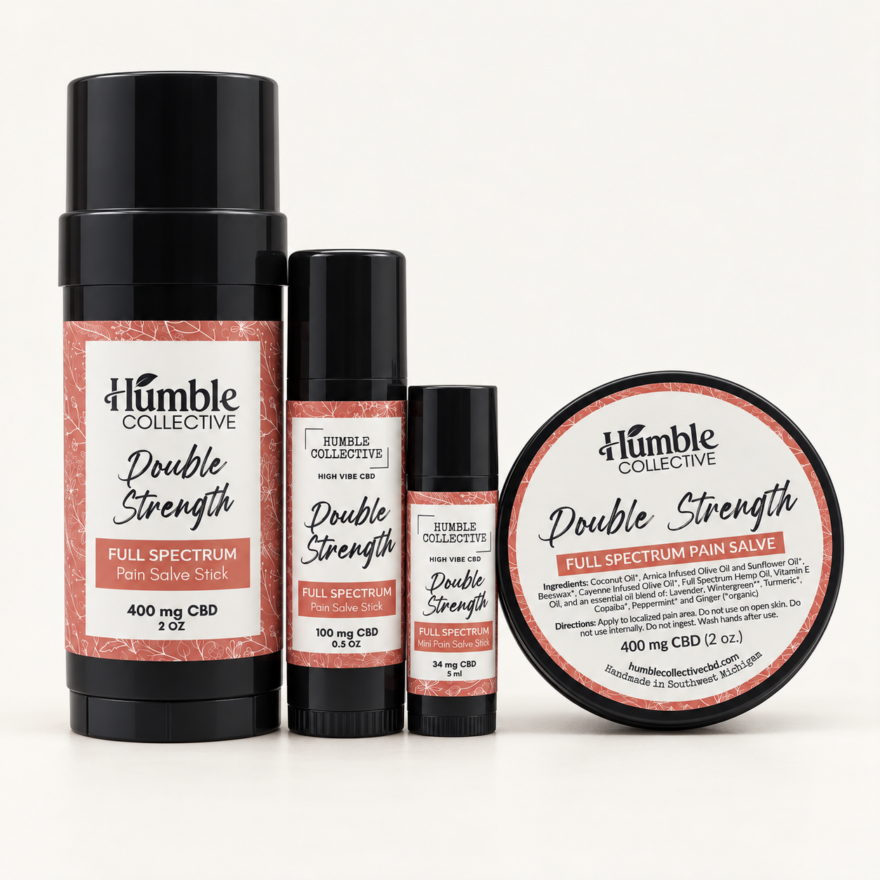 Double Strength CBD Pain Salve — double strength salve all sizes
