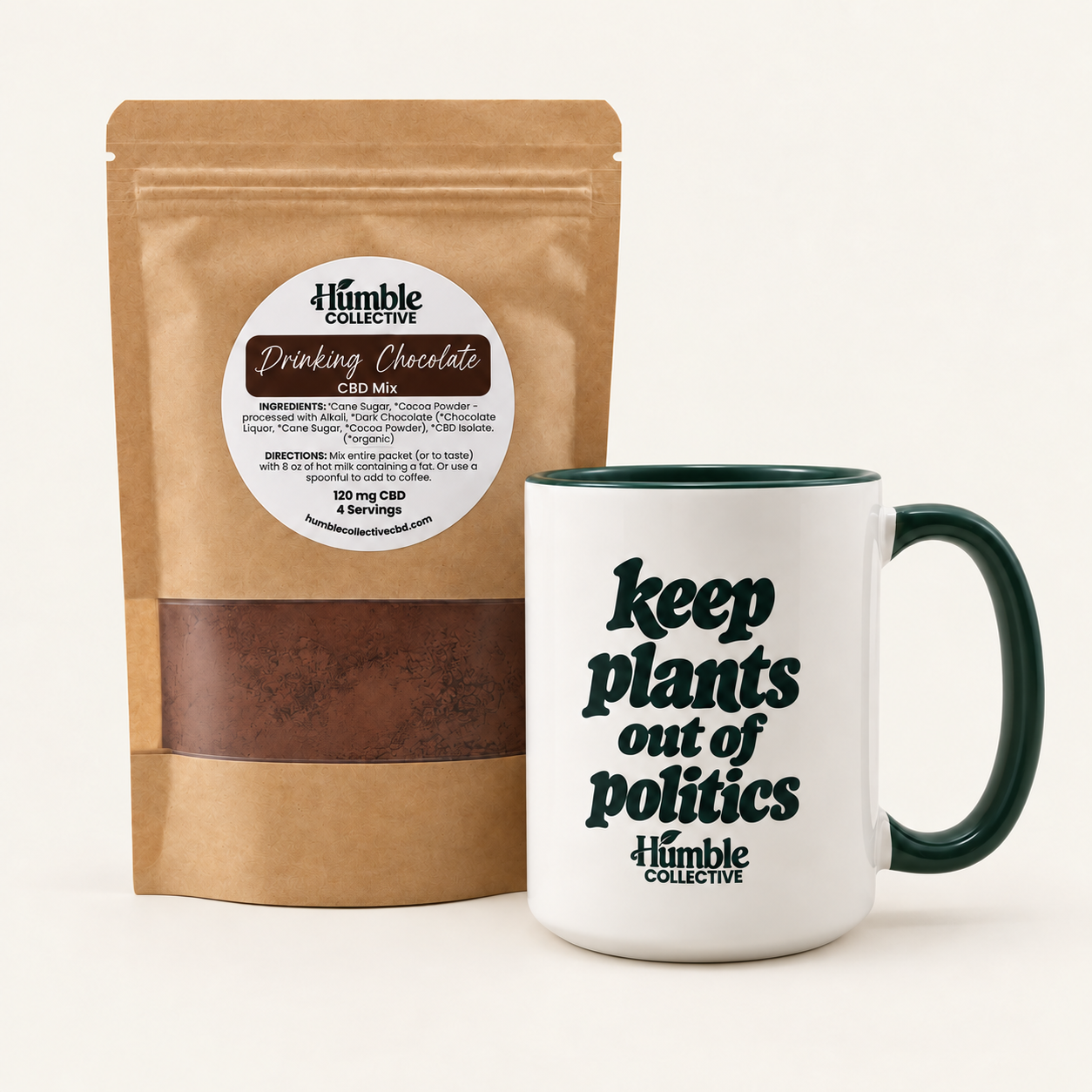 Drinking Chocolate Mixes — drinking chocolate cbd 4 servings with mug
