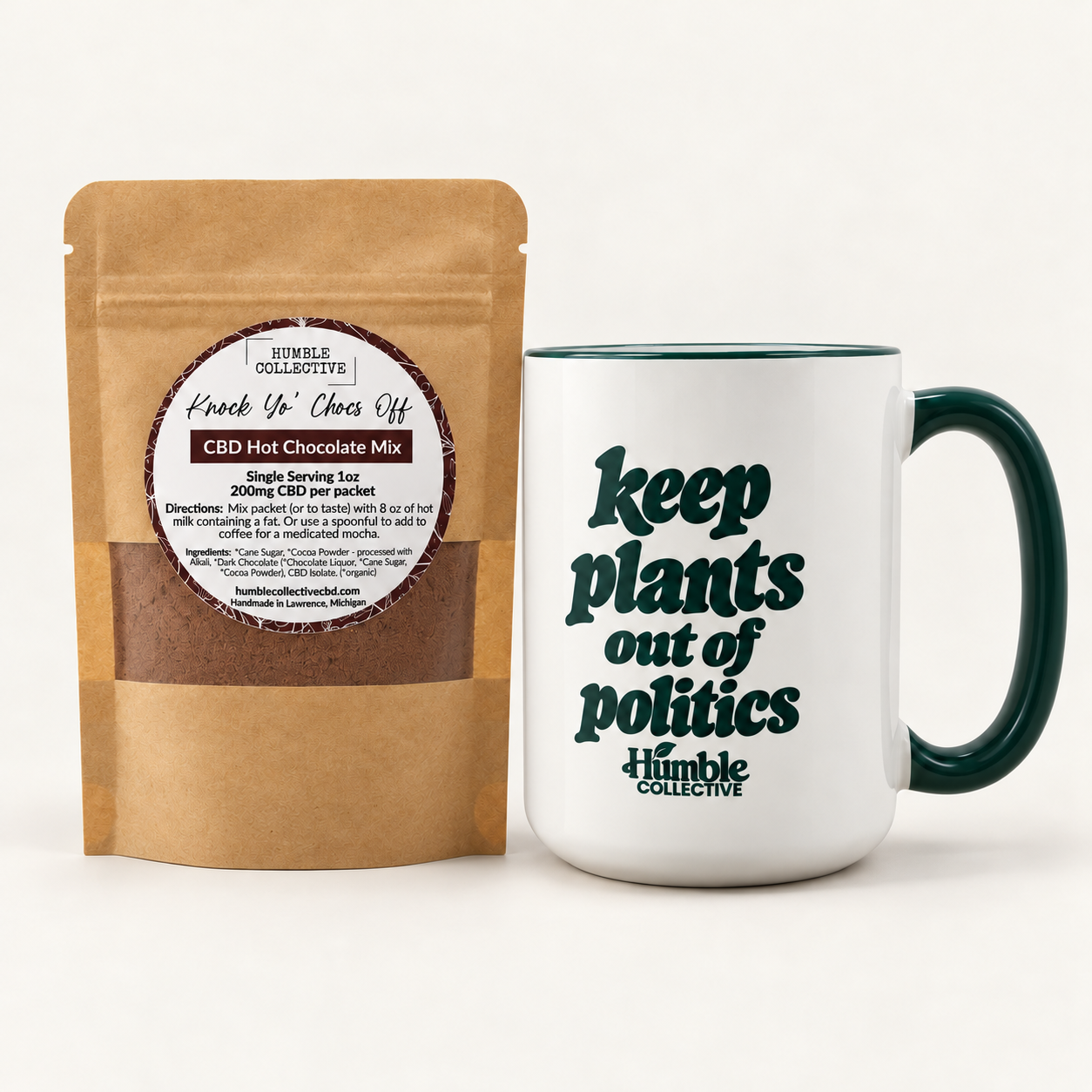 Drinking Chocolate Mixes — knock yo chocs off cbd with mug