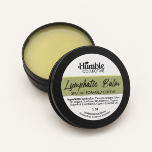 Wildcrafted Cleavers Lymphatic Balm — lymphatic balm open