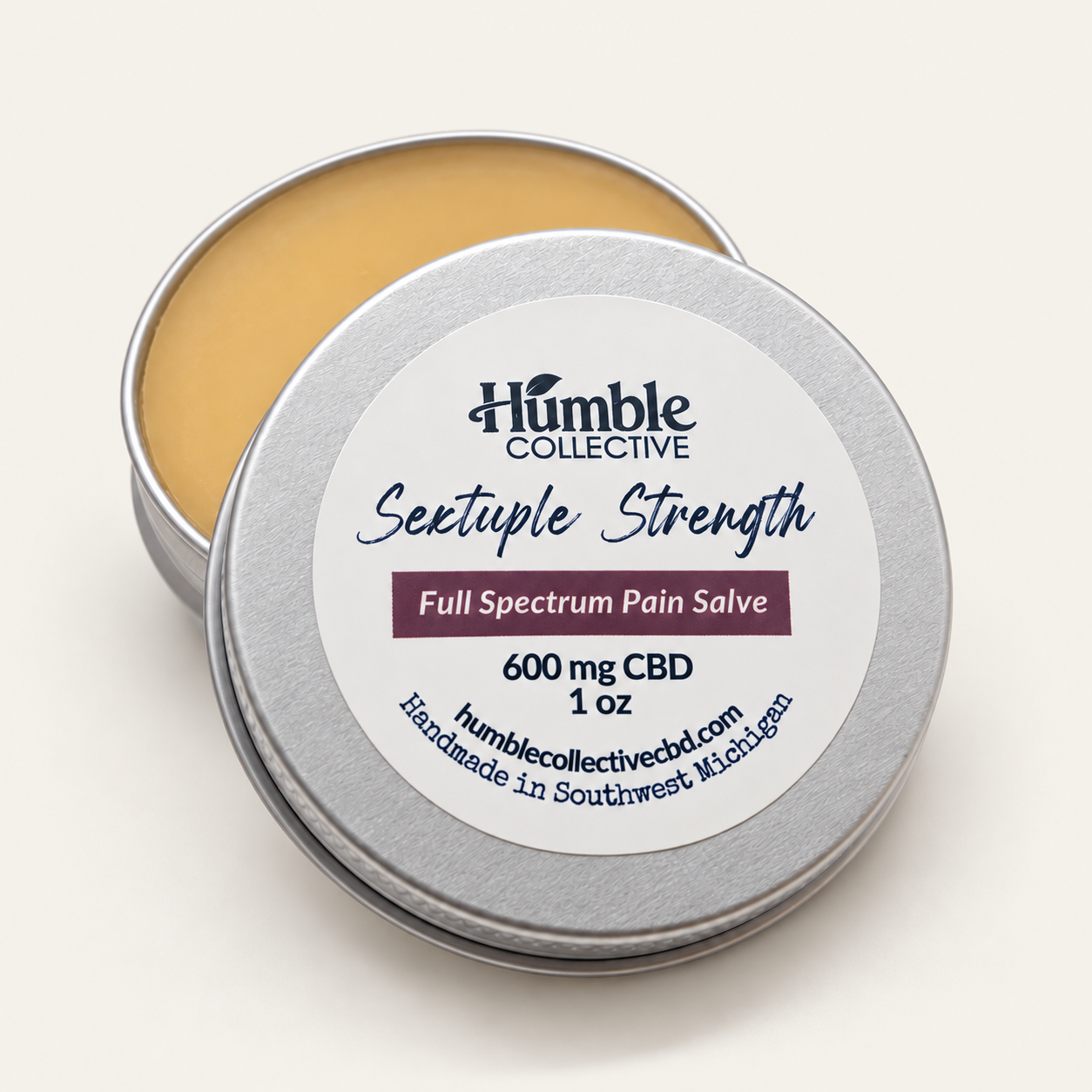 Humble Collective Sextuple strength pain salve open